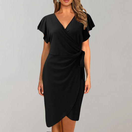 "Lichtgewicht Zayra zomerjurk voor dames, elegant design in blauw, perfect voor casual en chique zomeravonturen."