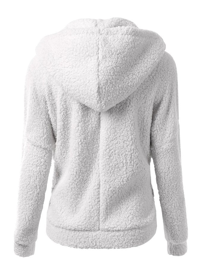Warme dames bovenkleding: fleece vest met rits, zacht en knus.
