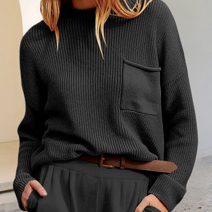 "Lisette trui dames, minimalistisch design, zachte stof, verkrijgbaar in meerdere kleuren, perfect voor elke gelegenheid."