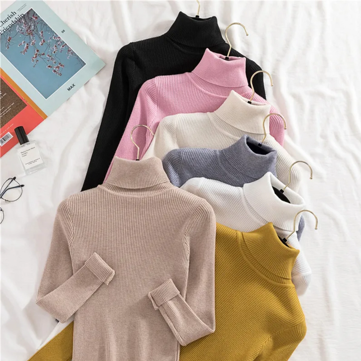 Veelzijdige dames coltrui, kasjmierlook, effen, voor een moeiteloos chique look.