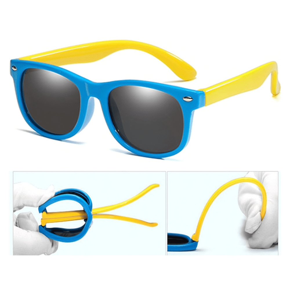 Onbreekbare Wayfarer kinderzonnebril voor jongens & meisjes, beschermt tegen UV-straling.