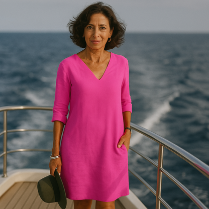 "Lova jurk zomerstijl; elegant design, zachte stof, veelzijdig, ideaal voor elke gelegenheid; in meerdere kleuren."