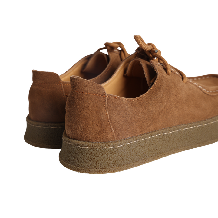 Comfortabele en stijlvolle beige heren veterschoenen, perfect voor dagelijks gebruik in de stad en daarbuiten.