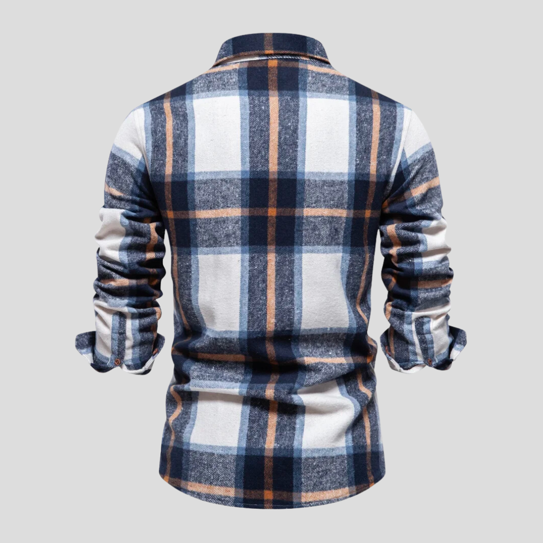 Tijdloos geruit heren overshirt met ruitprint. Comfortabele winterkleding voor een casual stijl.