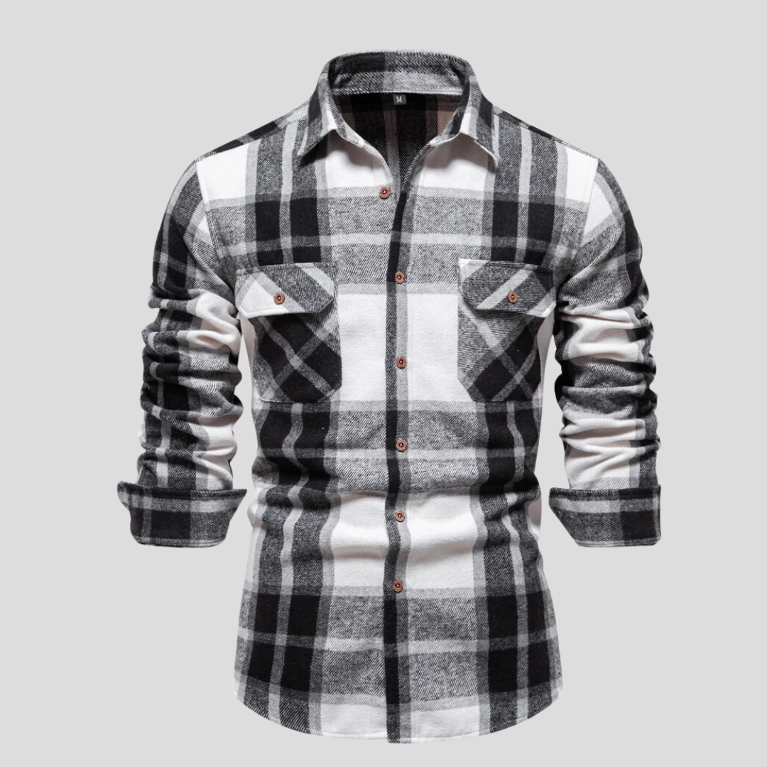 Stijlvol heren overshirt met ruitprint. Ideaal voor een warme, casual winterlook. Geruit design.
