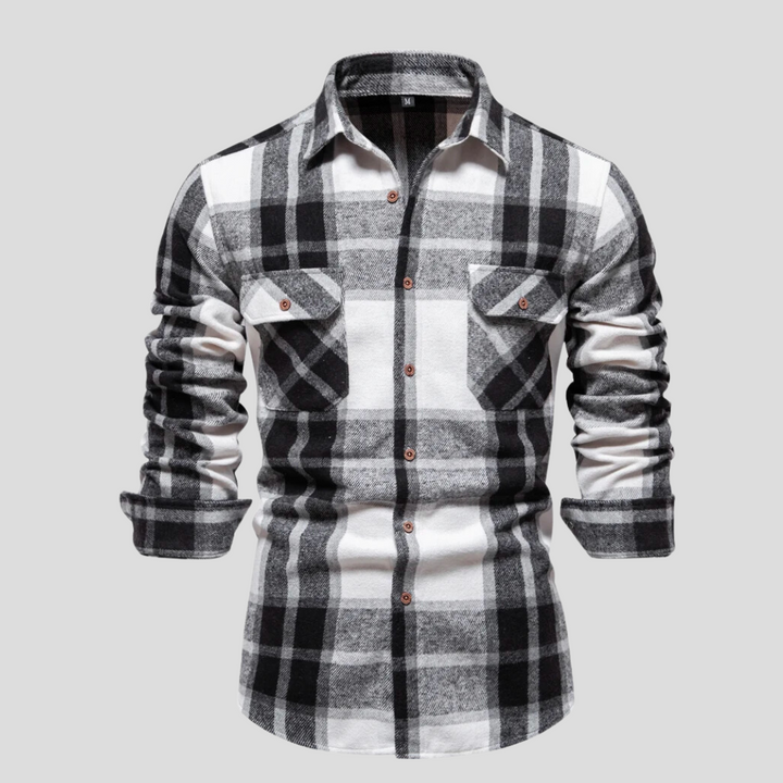 Stijlvol heren overshirt met ruitprint. Ideaal voor een warme, casual winterlook. Geruit design.