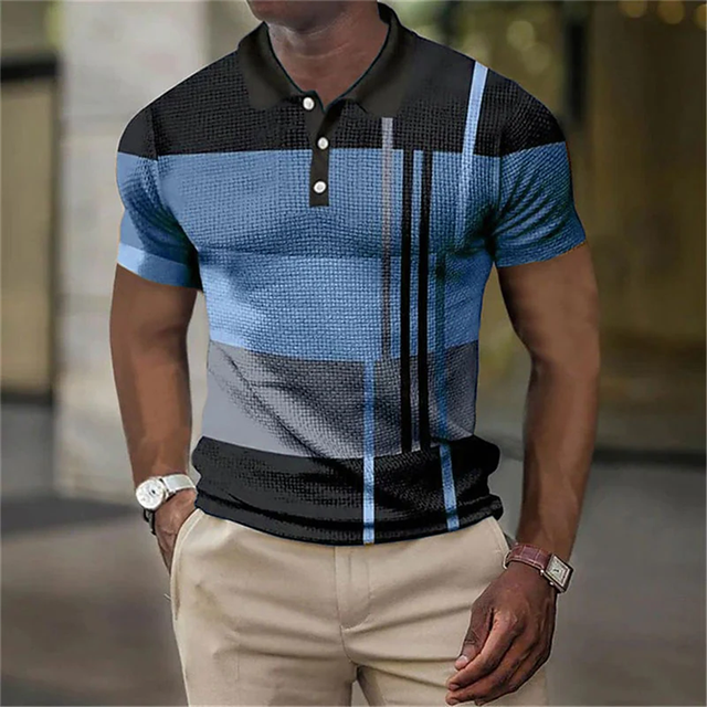 Stijlvol heren poloshirt in groen, comfortabel en ademend voor zomer en lente. Casual heren top.
