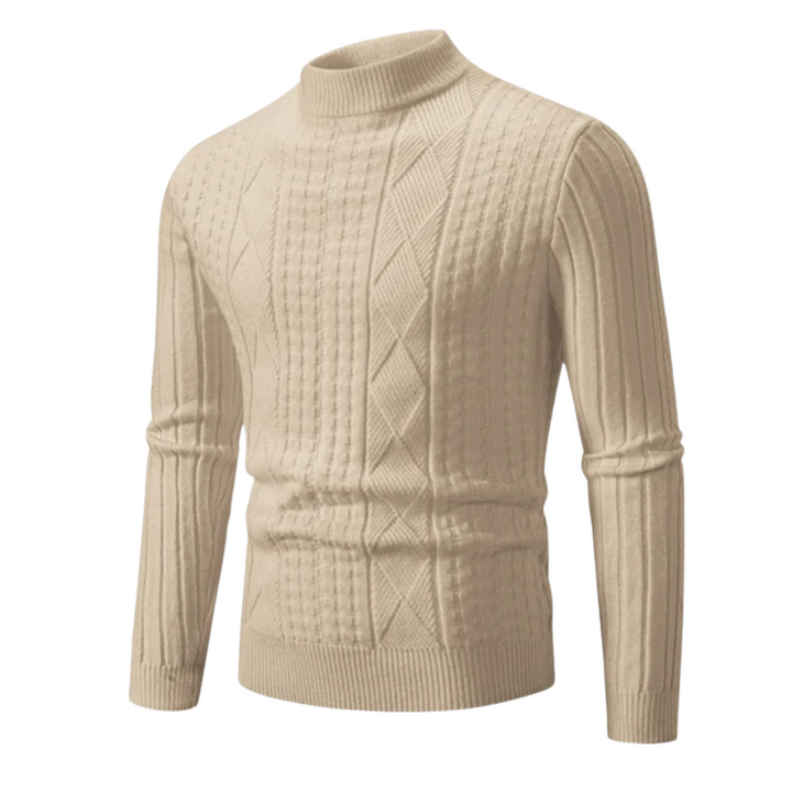 Modieuze heren coltrui met hoge kraag voor herfst & winter. Deze warme trui is perfect voor elke stijl.