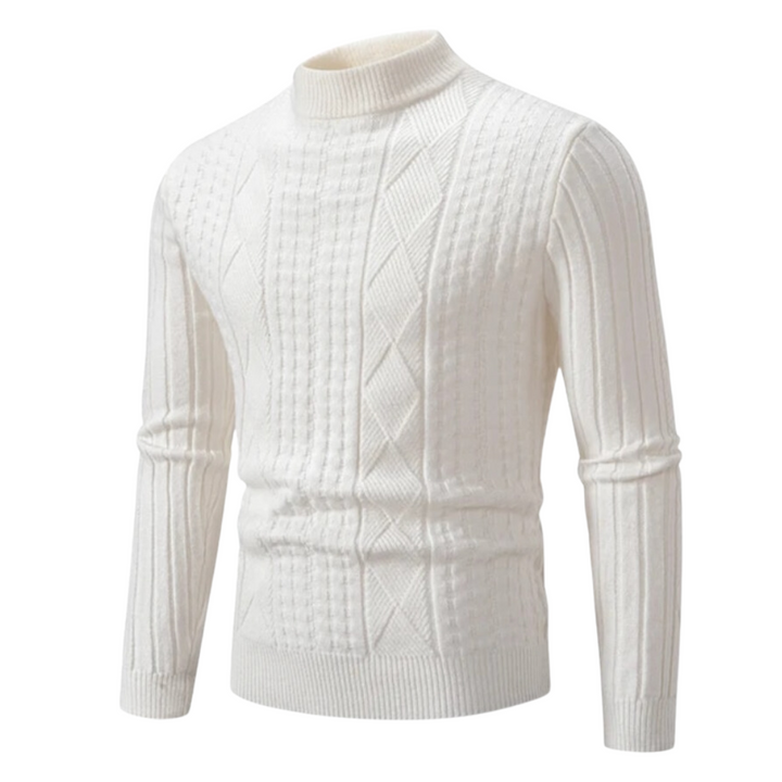 Warme heren coltrui met hoge kraag, ideaal voor herfst & winter. Comfortabele en stijlvolle wintertrui voor mannen.