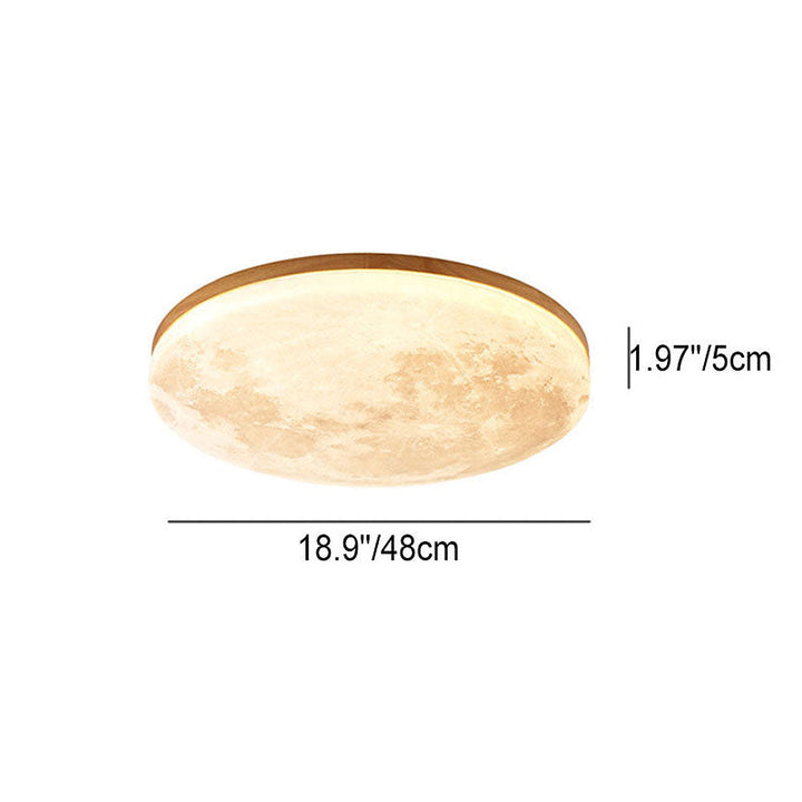 Stijlvolle maanlamp plafondlamp met energiezuinige LED verlichting en fascinerend 3D maanbeeld.