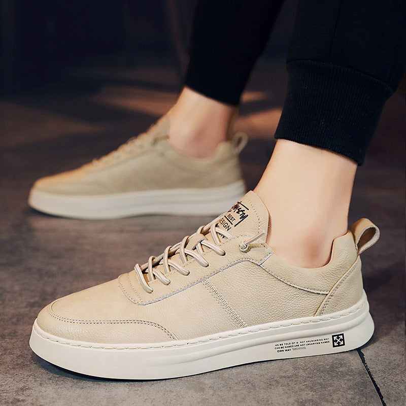 Khaki heren ademende sneakers Luuk, comfortabel en lichtgewicht voor elke dag. Veelzijdig.