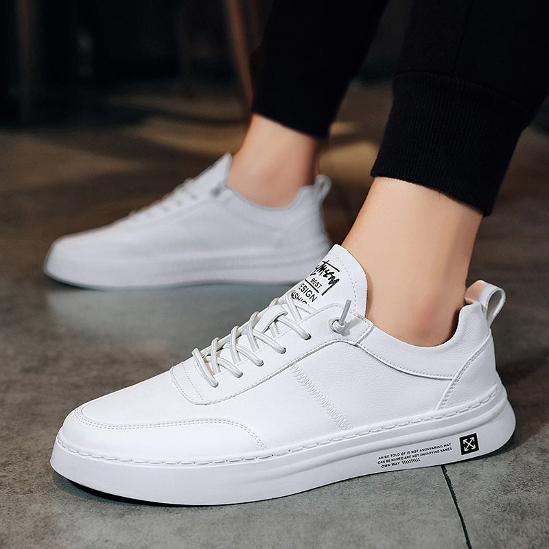 Witte heren ademende sneakers Luuk, lichtgewicht en comfortabel voor dagelijks gebruik.