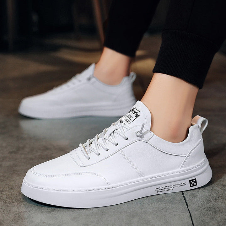 Witte heren ademende sneakers Luuk, lichtgewicht en comfortabel voor dagelijks gebruik.
