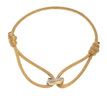 "Luxe Drie-Eenheid armband in 925 sterling zilver met drie verstrengelde ringen en verstelbare sluiting voor mannen en vrouwe