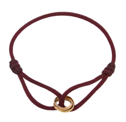 "Luxe Drie-Eenheid armband in 925 sterling zilver met drie verstrengelde ringen en verstelbare sluiting voor mannen en vrouwe