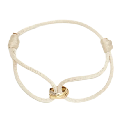 "Luxe Drie-Eenheid armband in 925 sterling zilver met drie verstrengelde ringen en verstelbare sluiting voor mannen en vrouwe