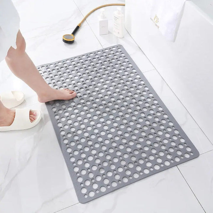 Blauwe antislip douchemat, schimmelbestendig & hygiënisch. Perfect voor een veilige douche-ervaring.