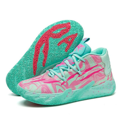 "Luxe heren basketbalschoenen met ademend design en antislipzool, geschikt voor alle seizoenen, in diverse kleuren."