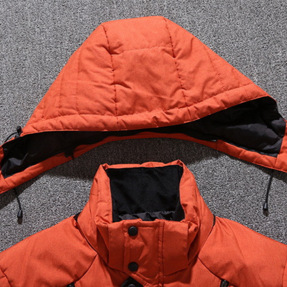 "Luxe heren parka winterjas, zwarte kleur, softshell, uitstekende isolatie, stijlvol ontwerp voor koude stads- en buitenactiv