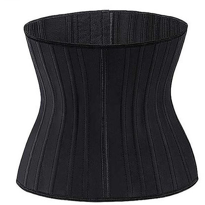 "Luxe latex taille trainer met stalen baleinen, ademend katoen en verstelbare sluiting voor effectieve ondersteuning."