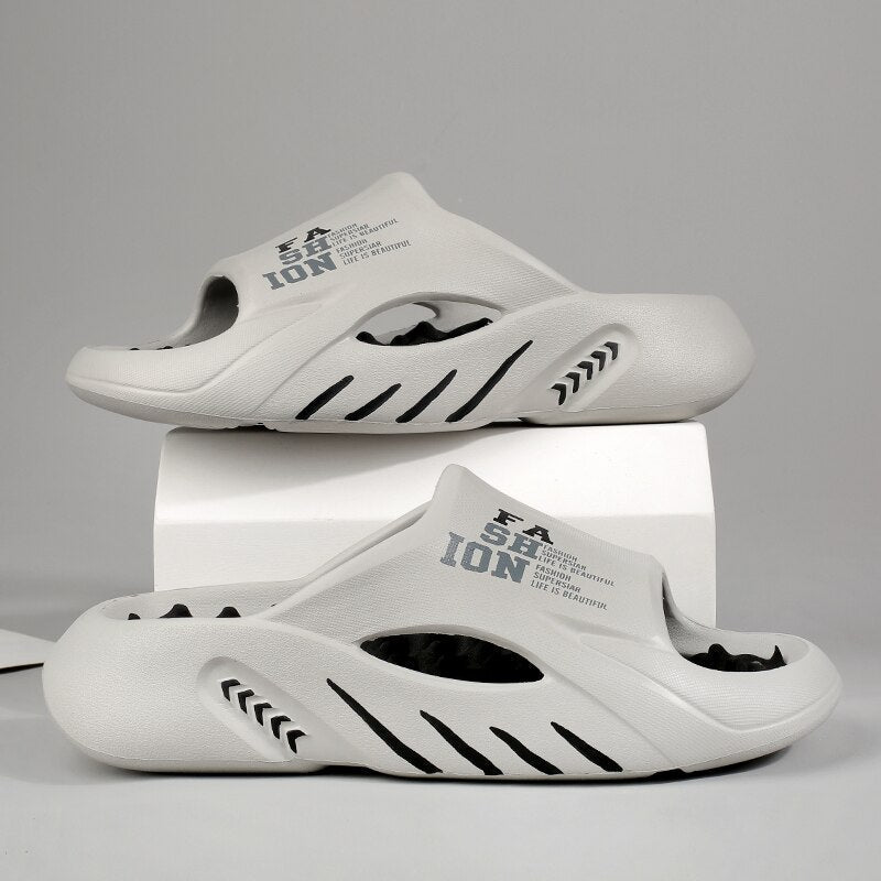 "Luxe orthopedische badslippers heren, grijs, antislip, ergonomisch ontwerp, drukpuntencomfort, ideaal binnen en buiten."