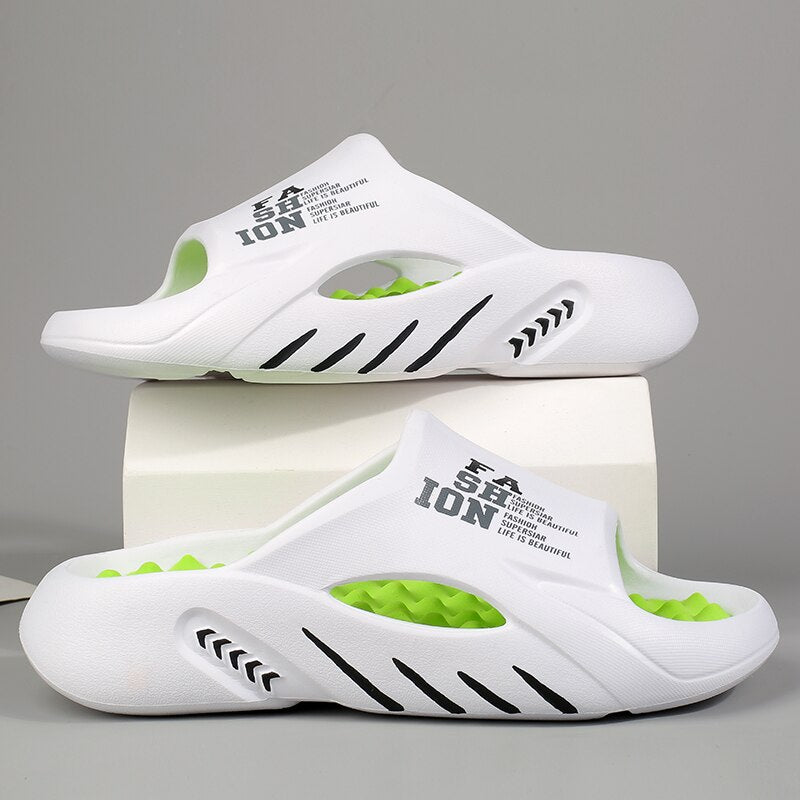 "Luxe orthopedische badslippers heren, grijs, antislip, ergonomisch ontwerp, drukpuntencomfort, ideaal binnen en buiten."
