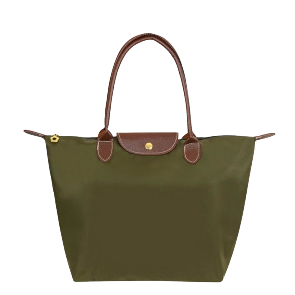 Elegante dames handtas met veel ruimte, ideaal als luxe accessoire. Waterafstotende draagtas van nylon.