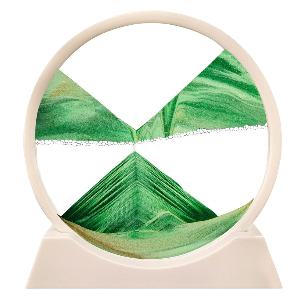 Interieur design met 3D zandkunst, rustgevende glaskunst voor moderne ruimtes.