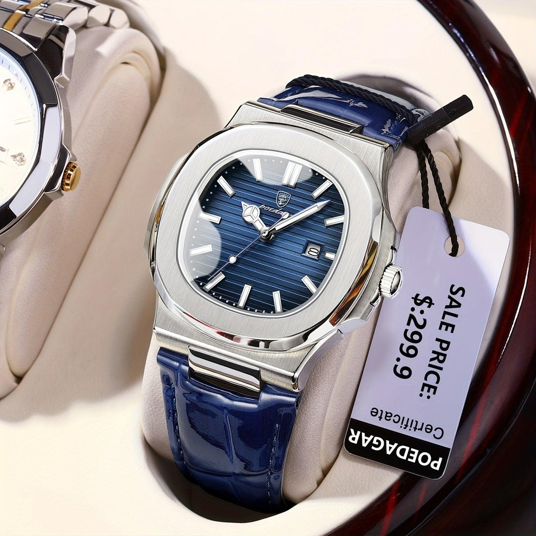 Stijlvol herenhorloge, een robuust accessoire voor elke outfit. Met krasbestendig glas en waterbestendig design.