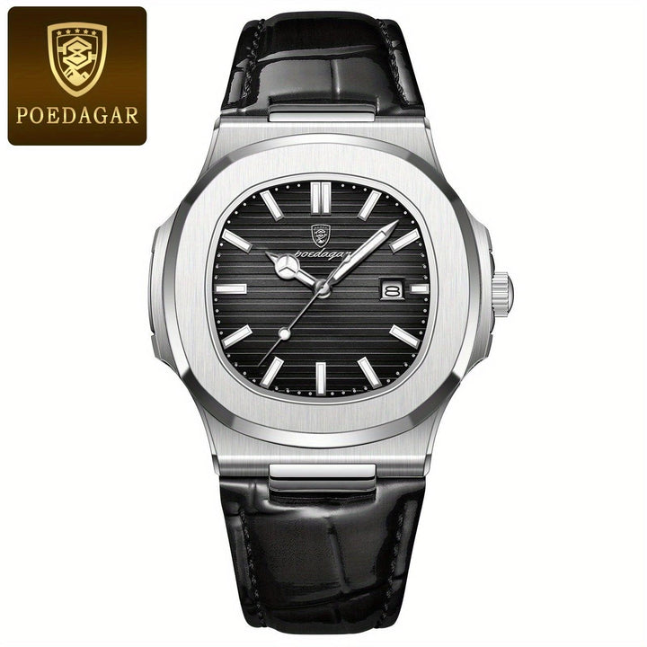 Robuust herenhorloge, waterbestendig, ideaal voor dagelijks gebruik. Stijlvol met krasbestendig glas en elegant.
