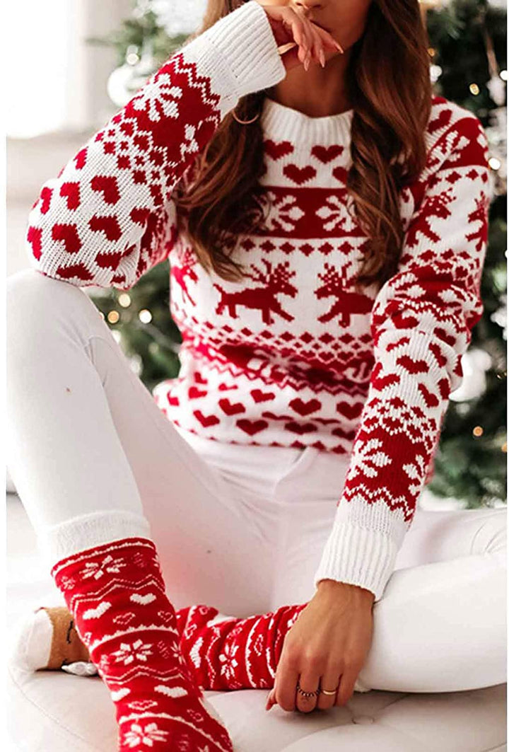 Dames elegante truijurk, perfect als kerstjurk met lange mouwen. Chique en comfortabel voor de feestdagen.