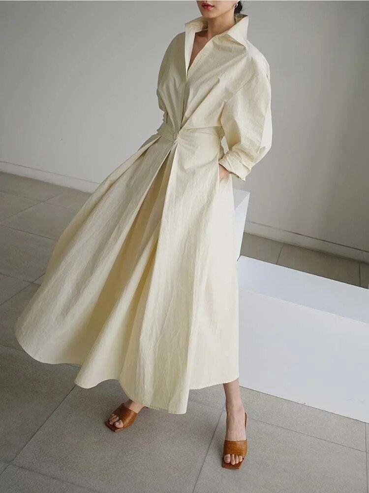 Speciale gelegenheid dames maxi jurk, elegant met lange mouwen en comfortabel.