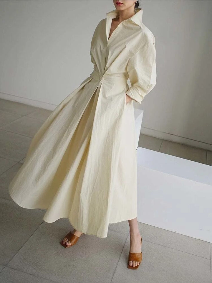 Speciale gelegenheid dames maxi jurk, elegant met lange mouwen en comfortabel.