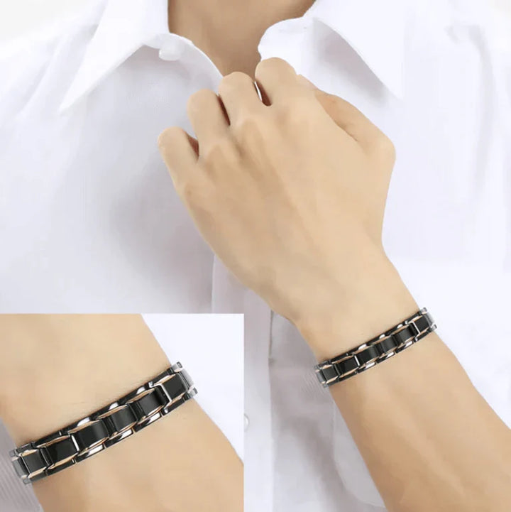 Elegante unisex energie armband, magnetisch, ter bevordering van welzijn en gezondheid.