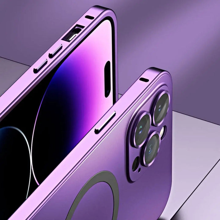 Slank magnetisch iPhone hoesje, stijlvol design en uitgebreide bescherming voor uw mobiele telefoon.