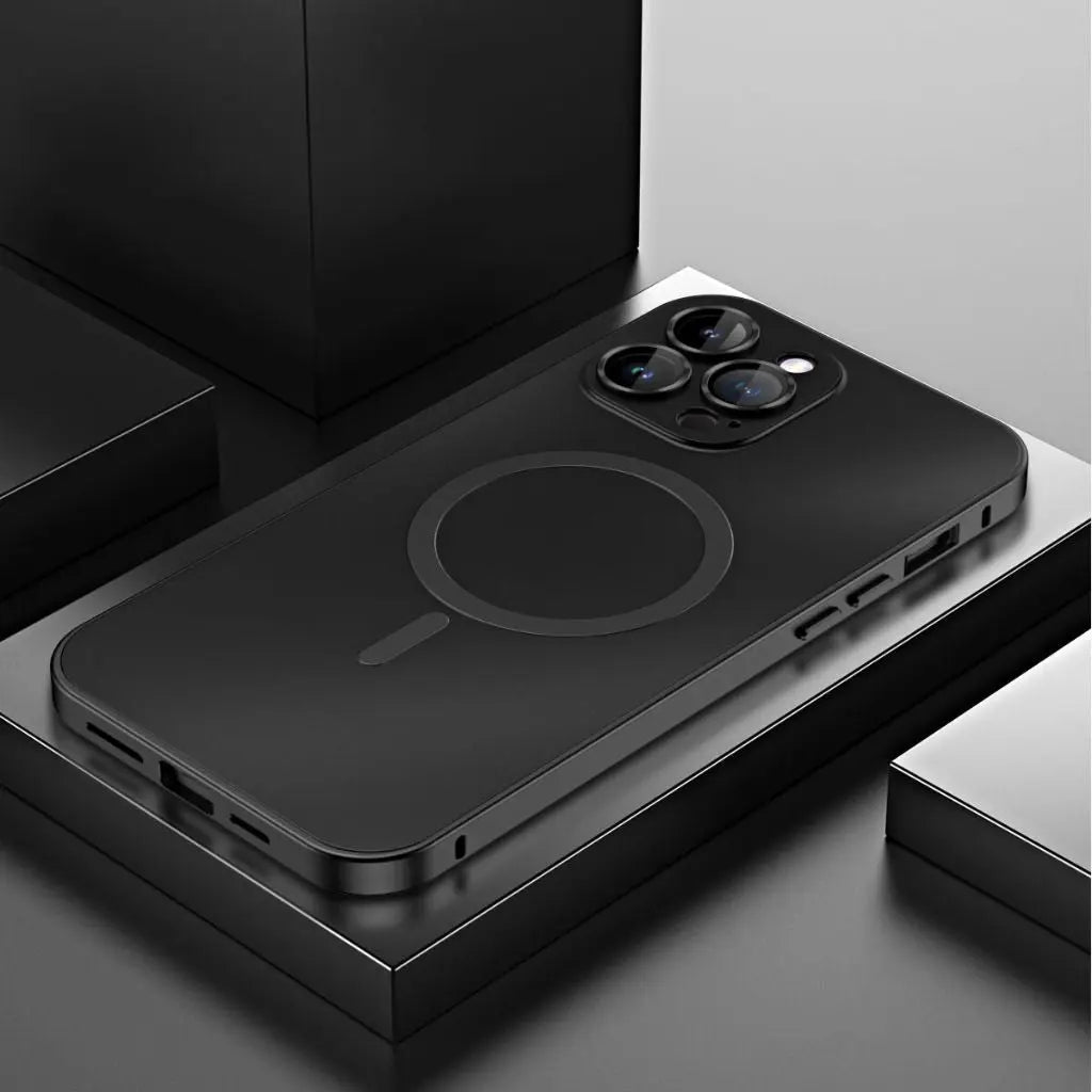 Matzwart magnetisch iPhone hoesje, krasvast en anti-vingerafdruk, voor optimale bescherming Apple iPhone.