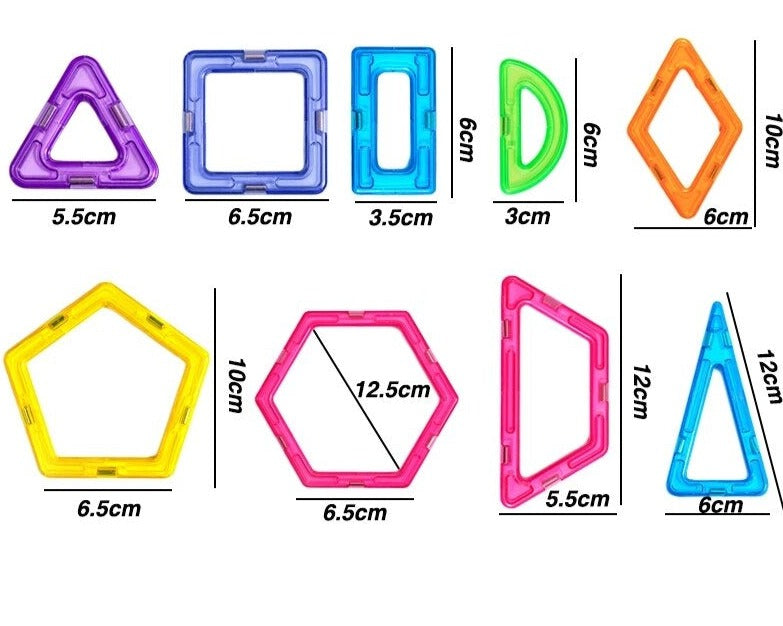 Magnetische bouwblokken in diverse kleuren helpen creativiteit ontwikkelen bij kinderen. Duurzaam en veilig speelgoed.
