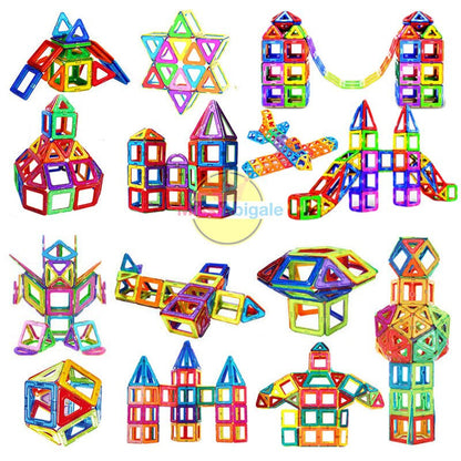 Magnetische bouwblokken in diverse kleuren helpen creativiteit ontwikkelen bij kinderen. Duurzaam en veilig speelgoed.