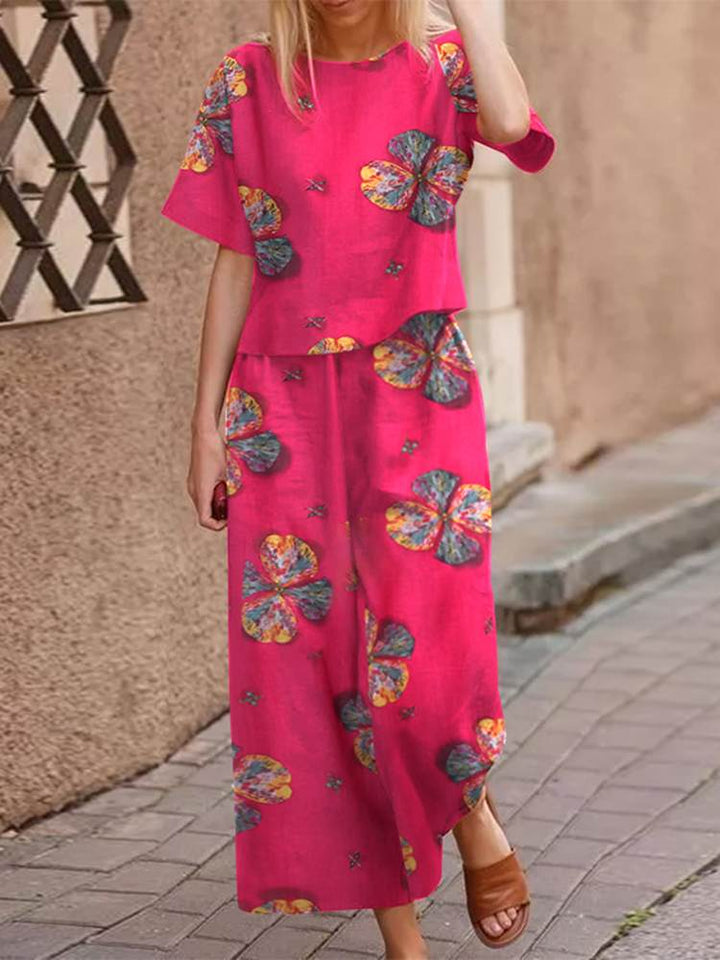 Veelzijdige dames tweedelige zomeroutfit. Boho set Zephyra, comfortabel voor strand, casual of feestelijke gelegenheden.