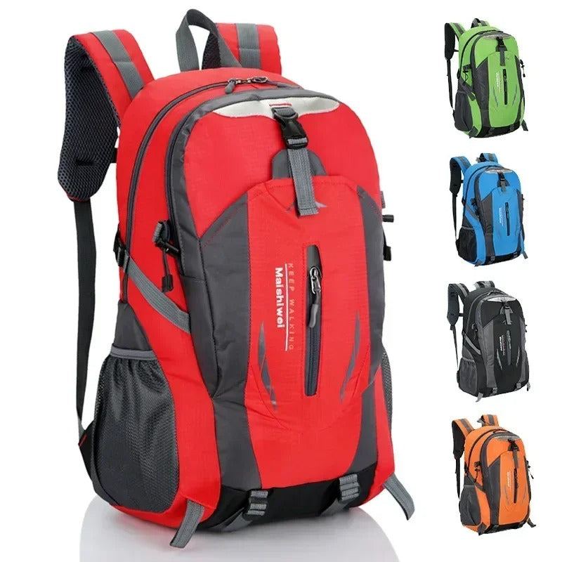 Unisex waterdichte outdoor reisrugzak, 40 liter, met meerdere vakken. Ideaal voor wandelen & reizen.