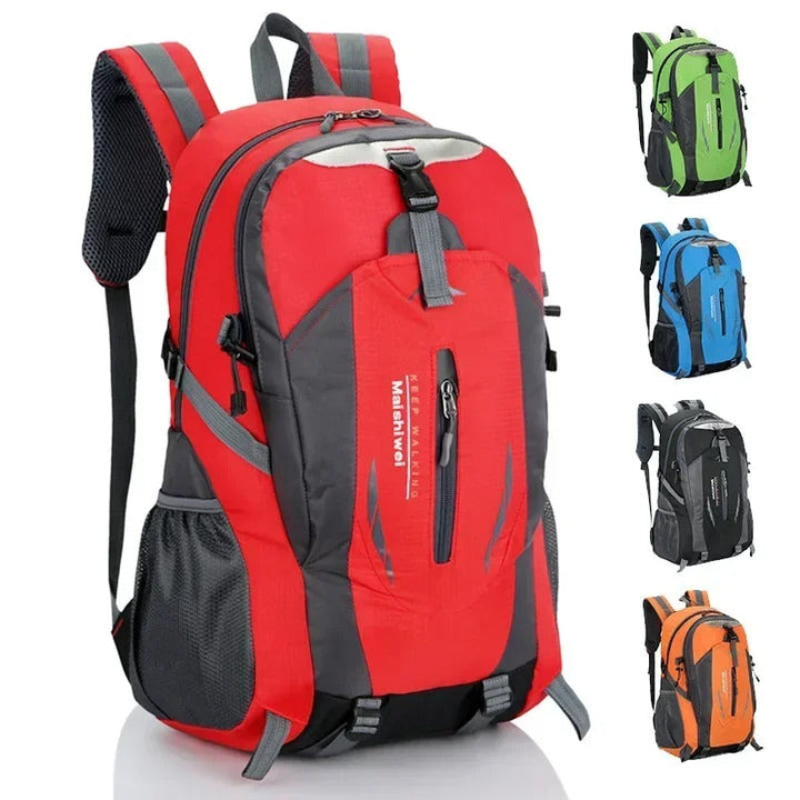 Unisex waterdichte outdoor reisrugzak, 40 liter, met meerdere vakken. Ideaal voor wandelen & reizen.