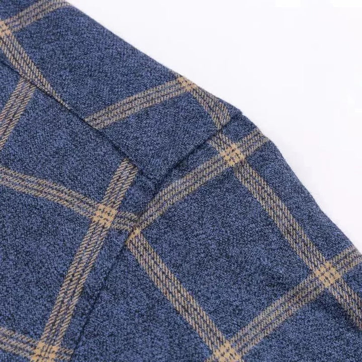 Stijlvol herenoverhemd met geruit patroon, lange mouwen, geschikt voor diverse casual en business casual gelegenheden.