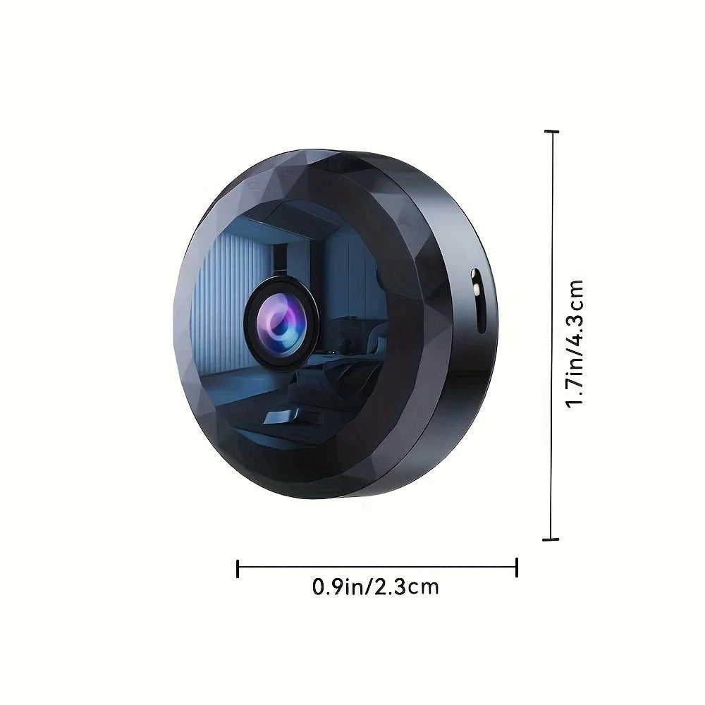 Mini beveiligingscamera met wifi, 1080p HD-beeld en geavanceerde bewegingsdetectie voor smart home veiligheid.