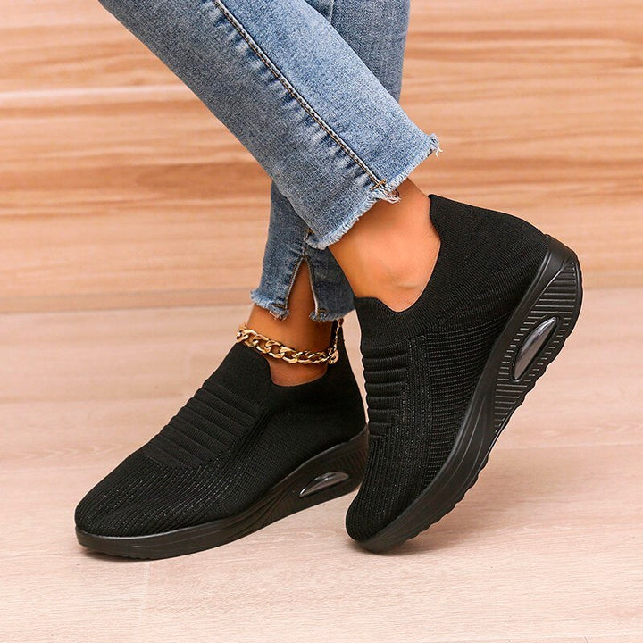 Grijze TrienkesSneaks dames sneakers met orthopedische zool voor optimale voetondersteuning en schokdemping.