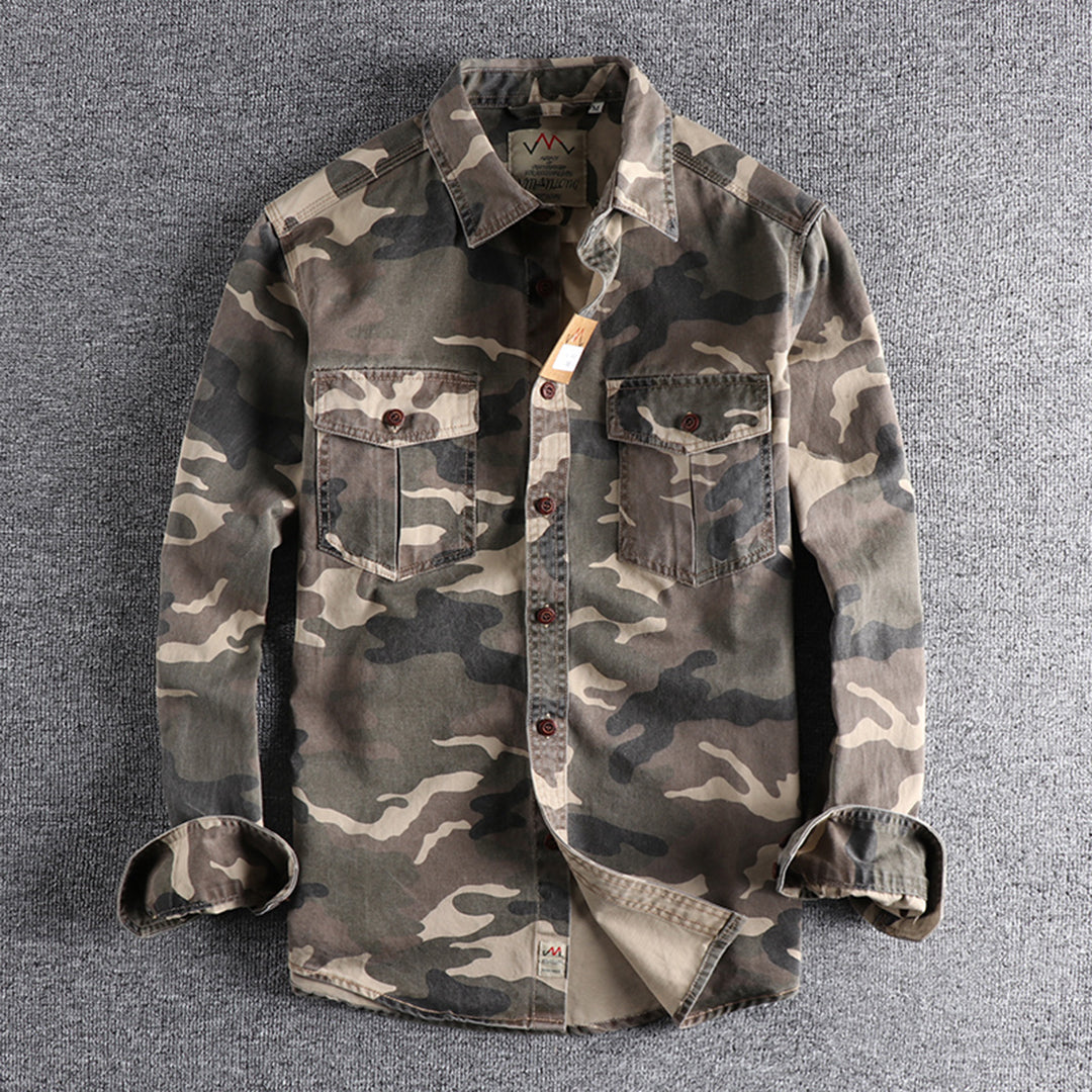Trendy herenhemd met camouflage. Dit comfortabele longsleeve shirt past perfect bij een casual look.