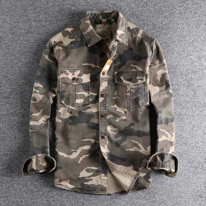 Trendy herenhemd met camouflage. Dit comfortabele longsleeve shirt past perfect bij een casual look.