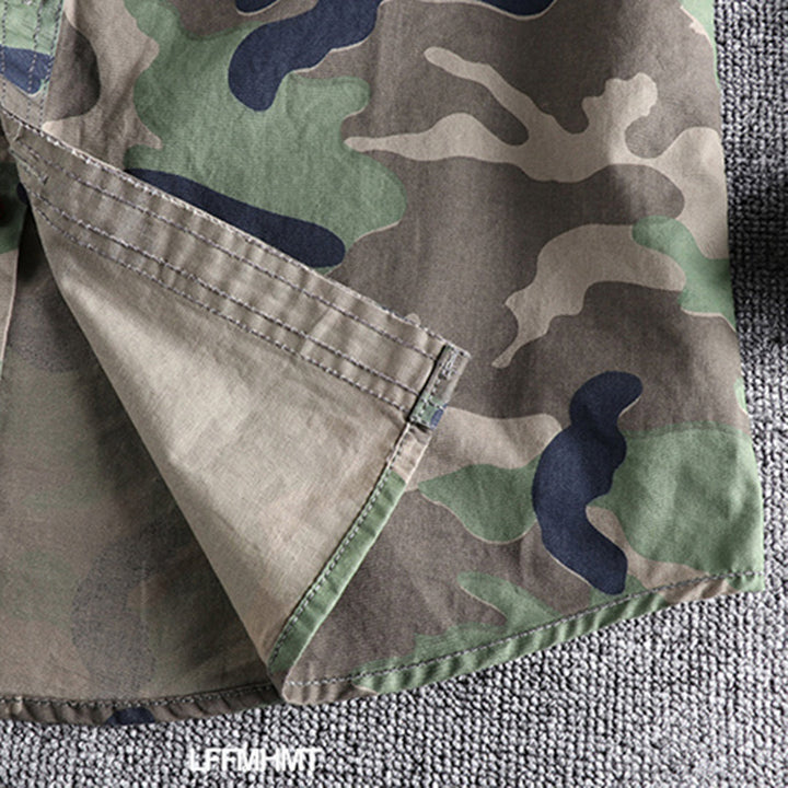Casual heren camouflage longsleeve. Dit comfortabele shirt met print is een modieus statement.