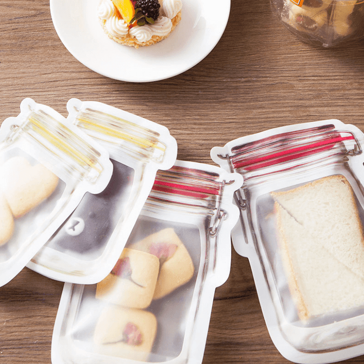 Luchtdichte ziplock sluiting van duurzame vershoudzakjes voor optimale versheid.