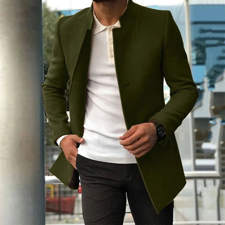 Hoogwaardige heren single-breasted blazer. Elegante jas voor formele, zakelijke of smart casual lente/herfst outfits.