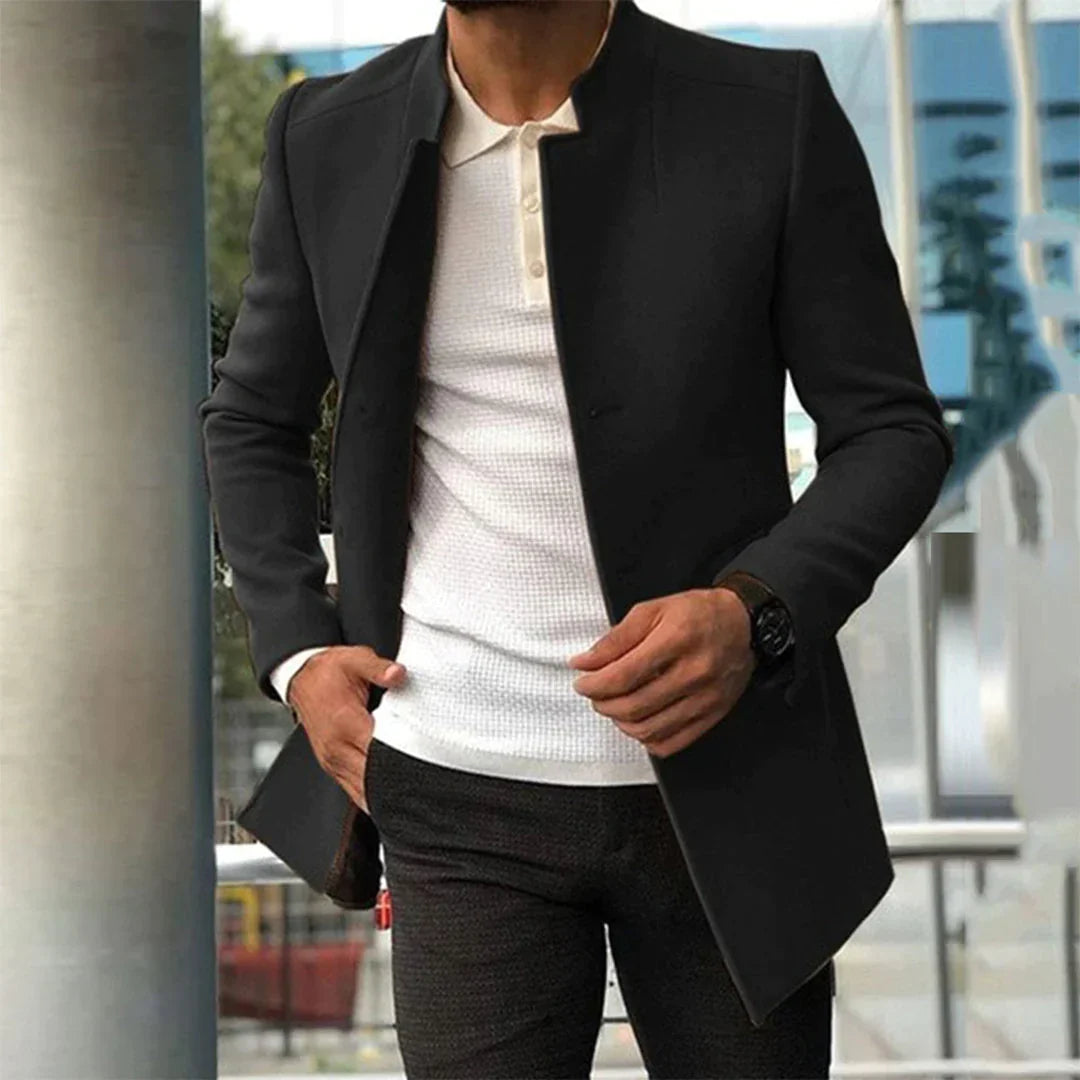 Stijlvolle heren blazer jas, single-breasted design. Geschikt als elegante bovenkleding voor lente en herfst.